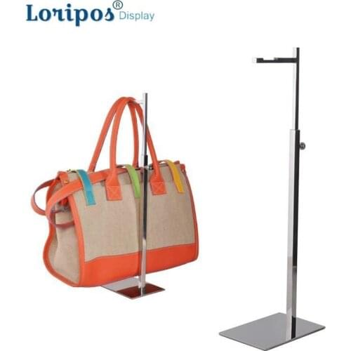 High-grade Stainless Steel Hook Stand Cap Hanging Stand Bag Display Stand Handbag Holder Display Rack Metal Handbag Hanger Rack
