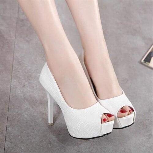 Gladiator Platform Shoes Woman Pumps Sequined Peep Toe High Heels 12CM Sexy Women Shoes High Heels Fashion Wedding Bridal Shoes