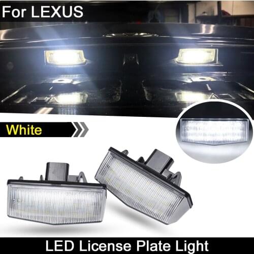 2Pcs For LEXUS CT200h NX200t NX300 NX300h RX350 RX350L RX450h High Brightness White LED License Plate Light Number Plate Lamp