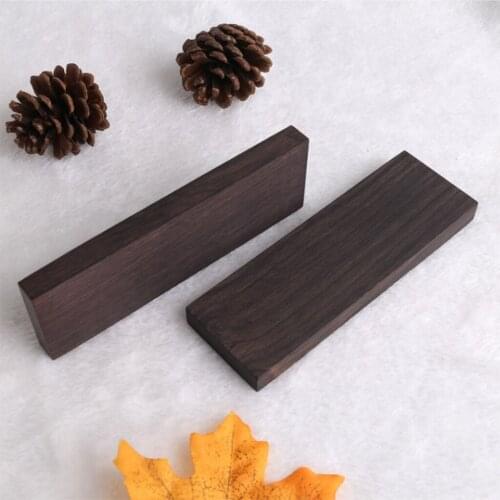 2Pcs Ebony Blank Blackwood Lumber for Musical Instrument 3/8 X 1-1/2 X 5