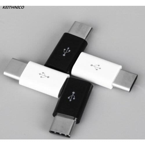 4Pcs Mini USB 3.1 Type C Male to Micro USB Female Adapter Converter Connector Charging Data Sync Transfer For Xiaomi Huawei