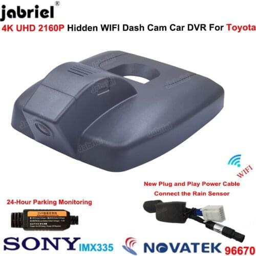 4K 2160P New Wifi Night Vision Car DVR Dash Cam Cameras for Toyota Highlander XU70 LE XLE for Toyota Kluger 2021 2022 2023 2024