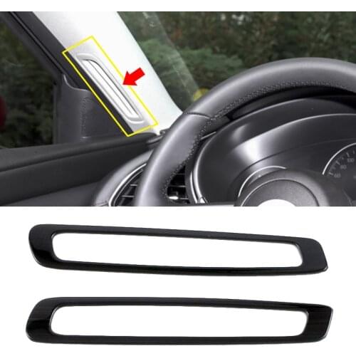 Car Door Window Column Air Condition Outlet Vent Frame Cover Stainless Steel Trim for Mazda CX-30 2020 2021 Accessories
