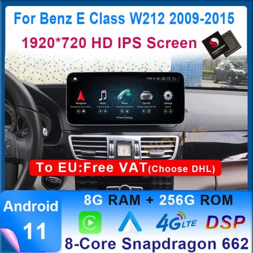 12.3" Android 10 8Core 8+64G Car GPS Radio Multimedia for Mercedes Benz C-Class W204 W205 GLC X253 V Class W446 2008-2018