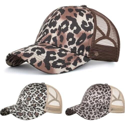 Unisex Hats For Men Women Leopard Print Sun Hat Adjustable Breathable Baseball Cap Hip Hop Casquette Homme шапка Dropshipping