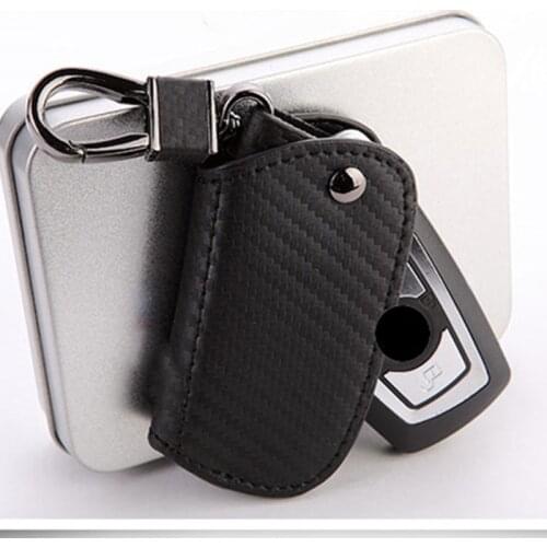 Carbon Leather key case cover holder For BMW M Key Cover E39 E46 X1 X5 X6 X3 E81 E82 E87 E9 f10 f20 For BMW Key Case keyring