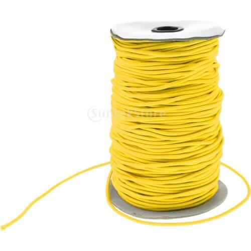 3mm Dia. 0.5-100m High Elastic Bungee Rope Shock Cord Tie Down Roof Racks Boats Trailer Yellow/ Green