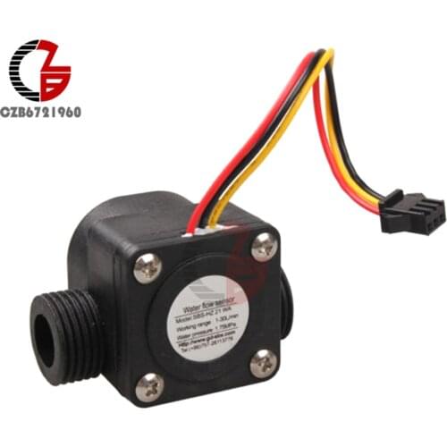 G1/2 Water Flow Sensor Fluid Flowmeter Switch Counter 1-30L/min Meter