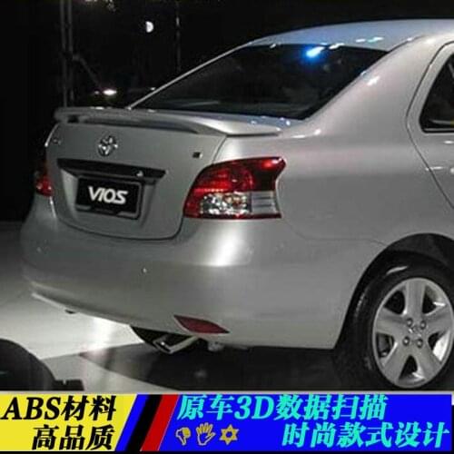 Use for toyota vios/yaris spoiler 2008-2013 vios/yaris sedan spoiler light High Quality ABS Material Car Rear Wing Primer Color