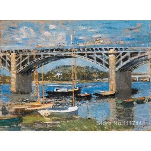 Paintings for bedroom The Bridge over the Seine Claude Monet reproduction art High quality Hand painted