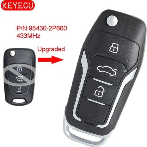 Keyecu Upgraded Remote Control Fob 3 Button 433MHz ID46 Chip for KIA Sorento 2011-2012 P/N: 95430-2P660