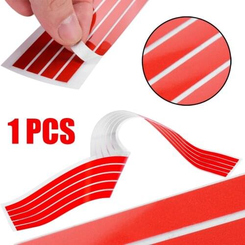 Red Car Front Hood Grill Decal Sticker Grille Trim Strip Reflective Stickers For G-olf 6 7 T-iguan