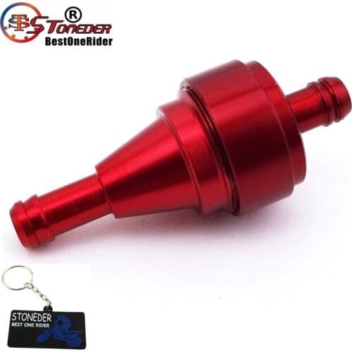 STONEDER Red Petrol Gas Fuel Filter For Pit Dirt Push Trail Bike ATV Quad Go Kart Motorized Bicycle Motorcycle Buggy