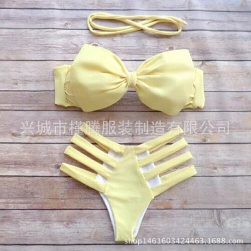 Swimsuit Women Summer Backless Sexy Floral Printed Swimwear Bikini Casual Thong Bathing Suit Beachwear