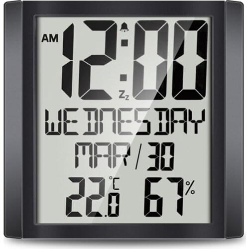 Multi Functional Large Screen Temperature Humidity Measurement Wall Desk Clock Large Screen Alarm Clock Wall Clock