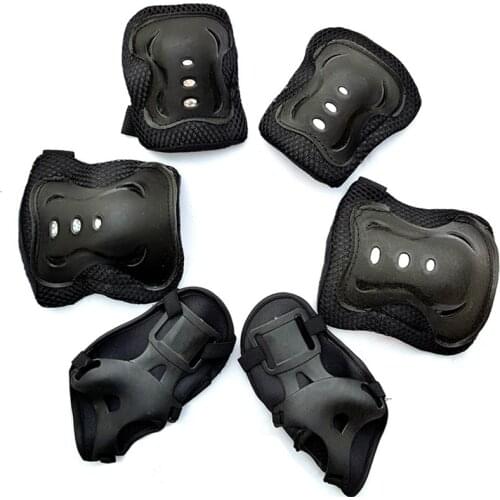 6pcs/set Skateboard Ice Roller Skating Protective Gear Elbow Pads Wrist Guard Cycling Riding Knee Protector for Kids Men Women