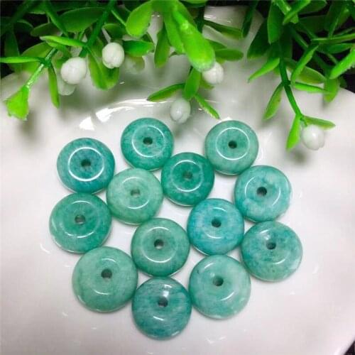 Natural Crystal quartz amazonite Nostalgic Pendant Safety Buckle DIY Jewelry Pendant1pc
