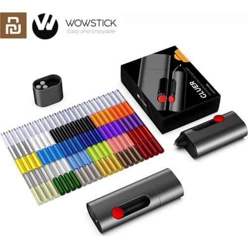 New Wowstick Cordless Electric Hot Melt Glue Pen Gluer 2000mAh Type-C Rechargeable Wireless DIY Art Craft Glue Pen