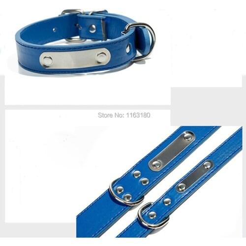 100pcs/lot Personalized Engraved Dog Collar Custom Leather Puppy Cat Pet Collars ID Tag For For Small Medium Dogs Free Shipping