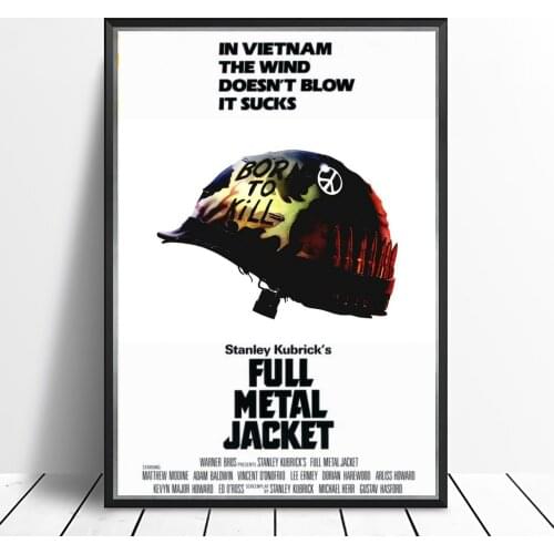 Full Metal Jacket (1987) Poster Stanley Kubrick Film Wall Decor Matthew Modine Adam Baldwin Vincent D'Onofrio Lee Ermey Print
