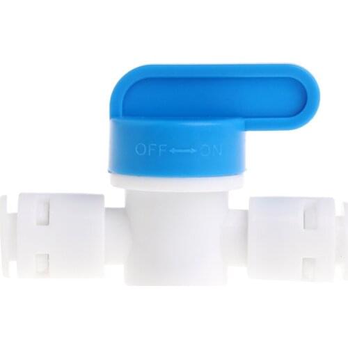 RO Water Reverse Osmosis 1/4'' Inline New Ball Valve Quick Connect Shut off For Water Filter Parts