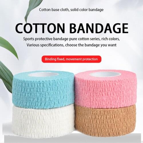 2.5cm Cotton Self-adhesive Bandage Sports Bandage Muscle Protection Tool Care Bandage Tape Sports Elastic Therapeutic Tape