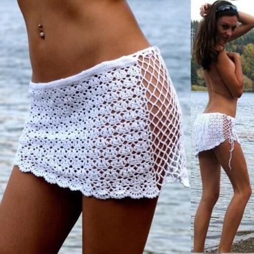 Sexy Solid beach cover up sarong summer bikini cover-ups wrap pareo beach dress Mesh skirts Fishnet towel