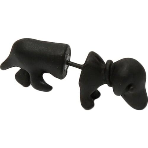 Punk Style Fashion Cute Mens Womens 3D Puppy Dog Animal Cuff Ear Stud Piercing Earring Gift EAR-0732