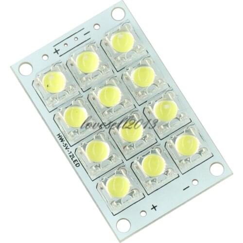 DC 3V-5V 12 LED Super Bright White LED Piranha Board Night LED Lights Lamp Module Board Diy Kit