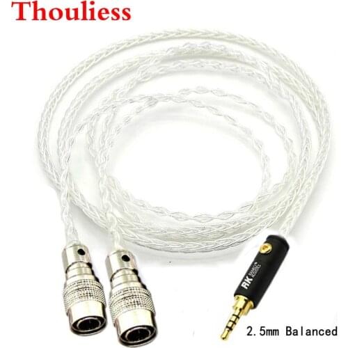 Thouliess HIFI Handmade 2.5/3.5/4.4/6.35mm/4pin XLR Balanced Headphone Upgrade Cable for Mr Speakers Ether Alpha Dog Prime
