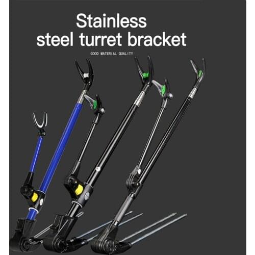 Fishing Rod Holdder Bracket 2 Sections Adjustable Fishing Rod Stand Holder Rest Bracket Pole Rack Telescopic Fishing Tool X575D
