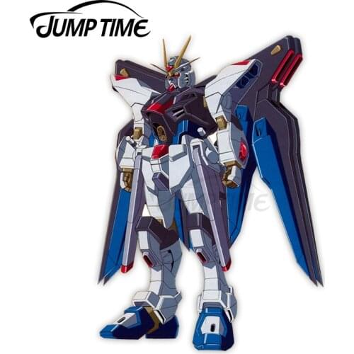 Jump Time 13 x 8.5cm For Gundam ZGMF-X20 A Strike Freedom Car Stickers Sunscreen Vinyl JDM Waterproof Anime RV VAN 3D Fine Decal