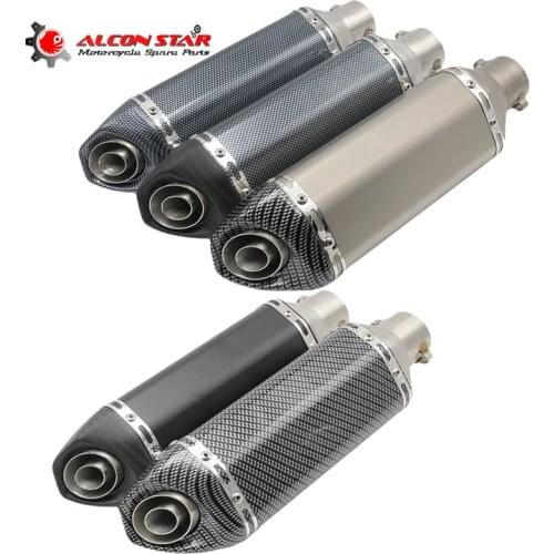 Alconstar- 51mm Inlet Motorcycle AkExhaust Muffler Motorbike Exhaust Escape Moto with DB Killer CRF230 NMAX MSX125 FZ1