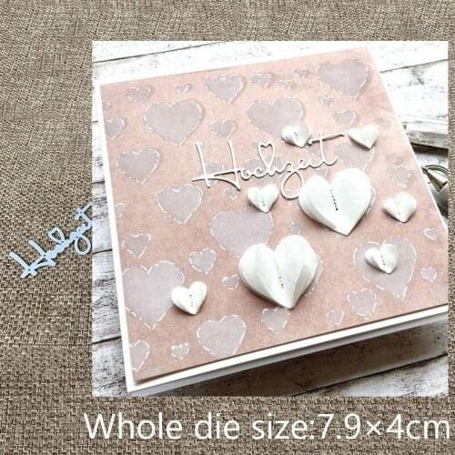 New Design Craft Metal Cutting Die cut die German wedding letters scrapbooking Album Paper Card Craft Embossing Die Cuts