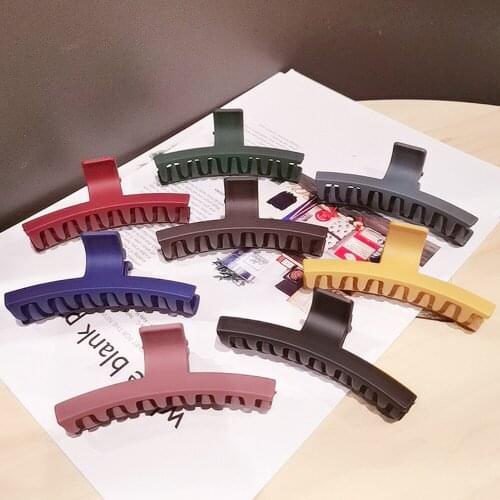 Woman Acrylic Solid Color Hair Claws Ladies Hairpins Hairpins Hairgrip Headwear Hair Accessories Barrettes Ladies Hair Clips