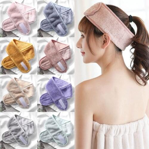 Women Soft Toweling Hair Accessories Girls Headbands for Face Washing Bath Makeup Hair Band Adjustable SPA Facial Headband