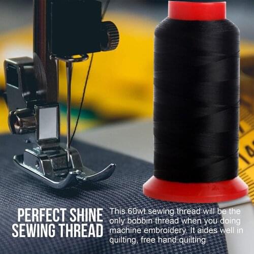 1 Roll 150D/3 1500Y High Strength Overlocking Sewing Machine Polyester Thread Clothes Sewing Supplies Accessories White Black