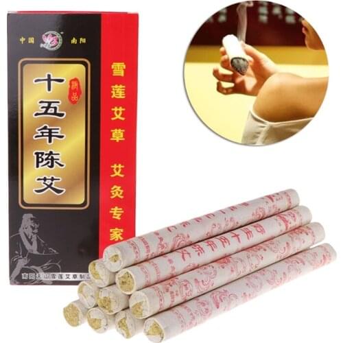 10Pcs 15 Years Aging Moxa Roll Stick Moxibustion Acupuncture Massage Therapy New for health care