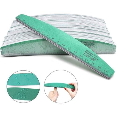 20 Pcs Professional Green Nail Files UV Gel Polish Sanding Buffer Files Washable Durable Art File High Quality Nail Care Tools