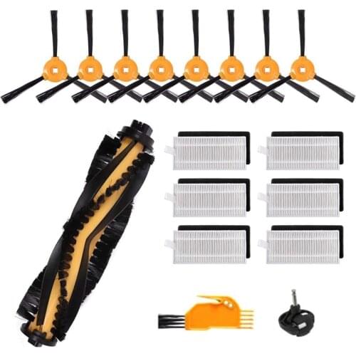 23Pcs Side Brush Caster Filter for ECOVACS DEEBOT 600 601 605 710 N79 N79S Vacuum Cleaner Spare Parts
