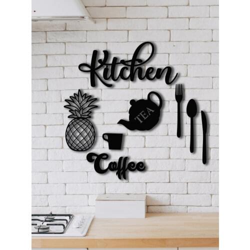 9 piece Decorative Kitchen Concept Wall Ornament Fork Spoon Knife Coffee Home Decor