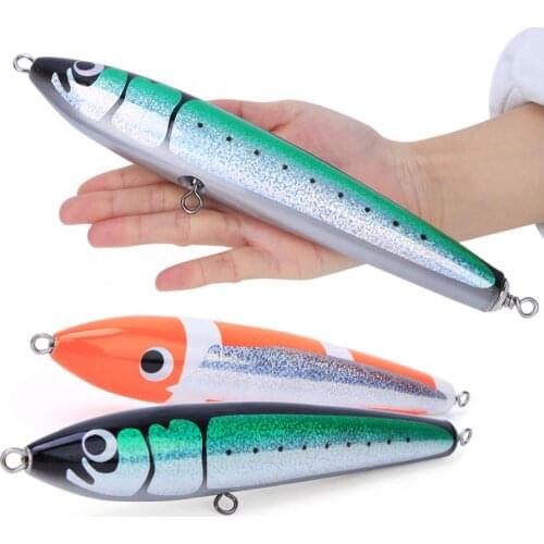 90/120/140g Big Fishing Lures Tuna Trolling Lure Pencil Boat Artificial Fishing Bait Swimbait Minnow Wobbler Lures No Hook