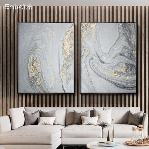 2 Pieces Abstract Mixing Colors Modern Home Decor Wall Art Pictures For Living Room HD Canvas Oil Paintings Bedroom Artworks
