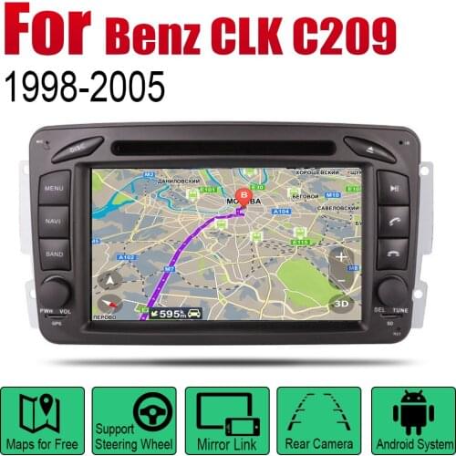 Auto DVD Player GPS Navigation For Mercedes Benz CLK C209 W209 1998~2005 NTG Car Android Multimedia System Screen Radio Stereo