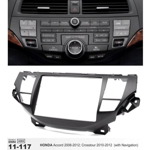 11-117 Car Radio Fascia For HONDA Crosstour 2010-2012 Accord 2008-2012 Stereo Fascia Dash CD Trim Installation Frame Kit