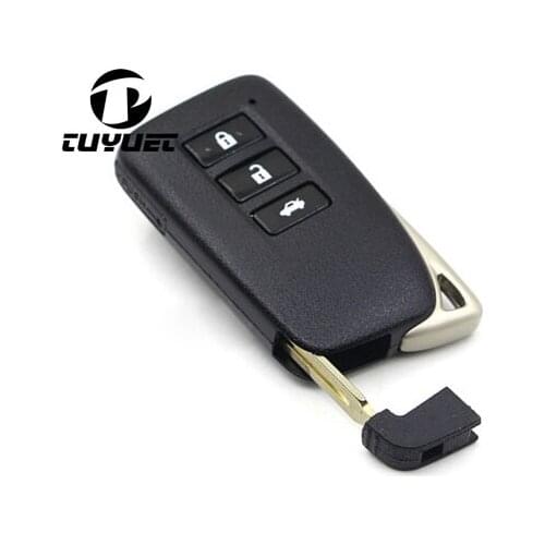 3 Buttons Smart Remote Key Shell for Lexus IS/ES/GS/NX/RX with Emergency Insert Small Key Blade Car Key Blanks Case