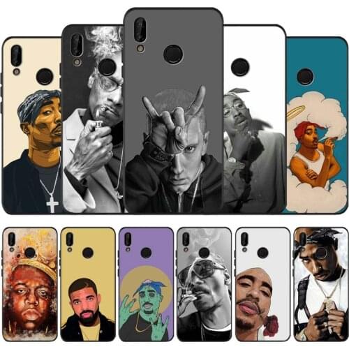 Black rap black soft Phone Case for huawei P40 P30 P20 P10 Pro lite P9 Lite nova 4E 6SE Psmart 2019 Y6 9 Prime