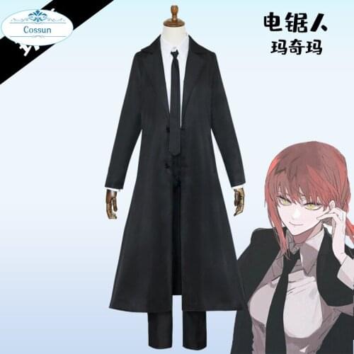 COSSUN Anime! Chainsaw Man Makima Cosplay Costume Suits Full Set Halloween Wear Outfit