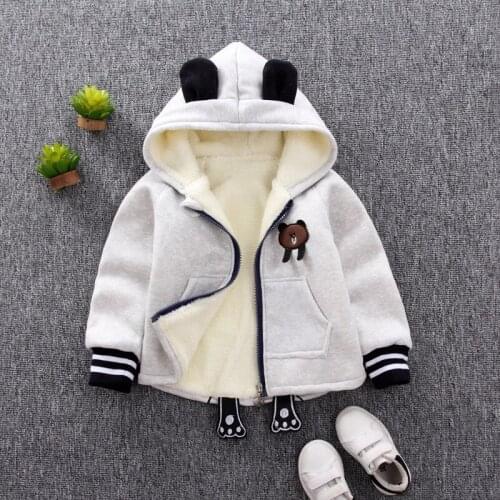 Baby Loose Coat Jacket Lovely Coat Zipper Children 2021 New Autumn Winter Outwear Baby Toddler Clothing 1-5 Year