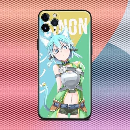 Sinon Sword Art Online anime For iPhone se 6 6s 7 8 plus x xr xs 11 pro max soft silicone phone case cover shell